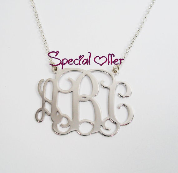 ... - Sterling silver 925. gift for her, monogram jewelry, name jewelry