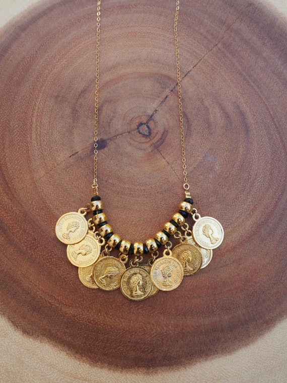 Items Similar To Gold Coin Ethnic Bohemian Necklace On Etsy