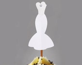 WEDDING DRESS // Set of 12 Party Picks - CUSTOM Party Decoration by Hues Studio Design Il_170x135