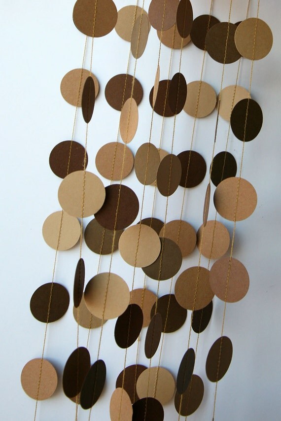 kraft brown garland brown party decor paper garland kraft brown garland brown party decor paper garland
