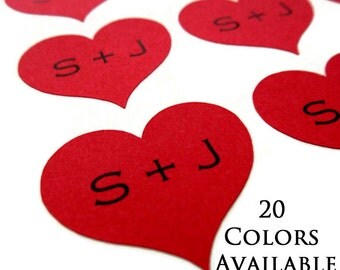 Wedding Sticker - Initial Sticker - Heart Sticker - Wedding Favor Sticker - Personalized Wedding Sticker - Envelope Seal - 1.16" - 60 Count