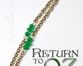 Return to Oz Key Necklace with Emerald