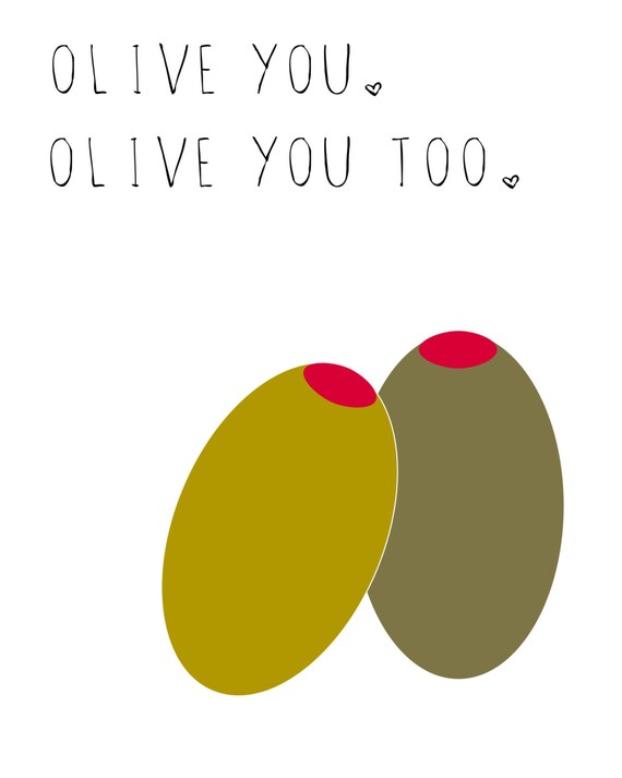 Items similar to Olive You! on Etsy