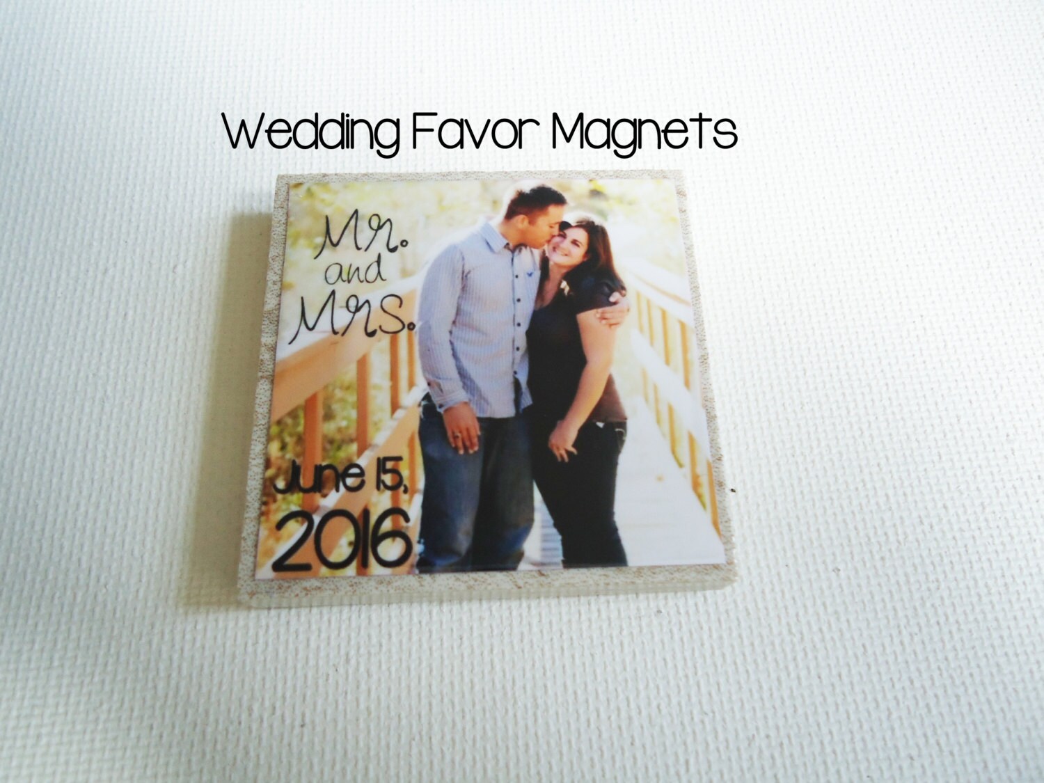 Wedding Favor Custom Photo on 2x2 by TwoCatsDecorations
