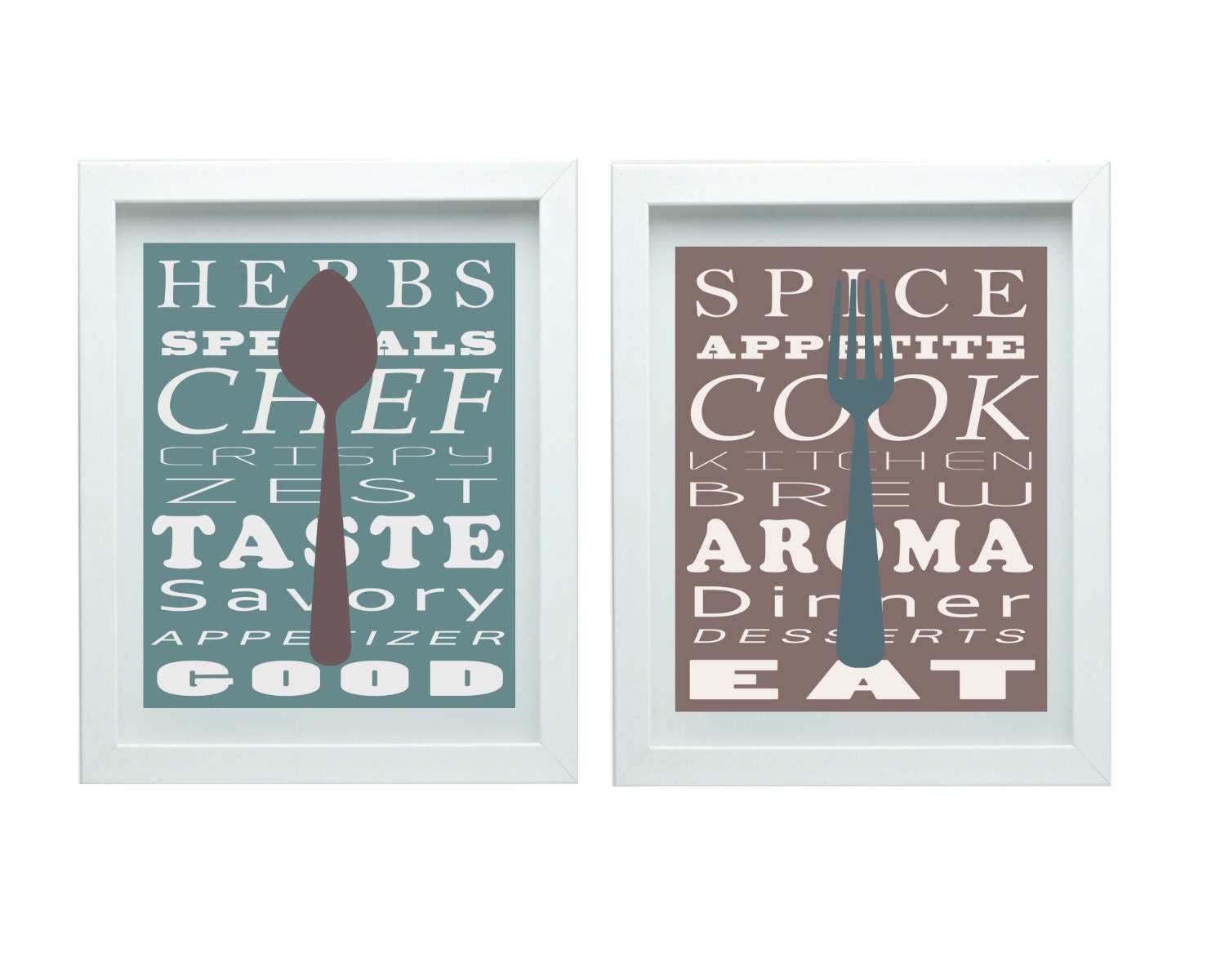  Kitchen  Wall Art  Kitchen  Decor  Teal  Taupe Wall Art  Dining Room