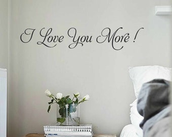 Love You More Wall Art love you more decal | etsy Love You More Wall Art love you more decal | etsy