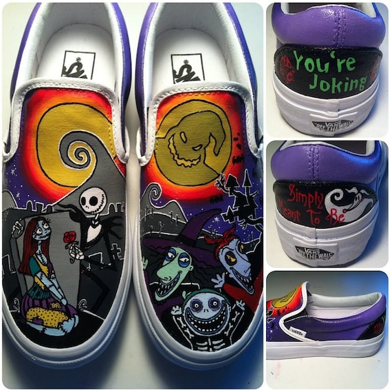 Nightmare Before Christmas Shoes by KissaThisArt on Etsy