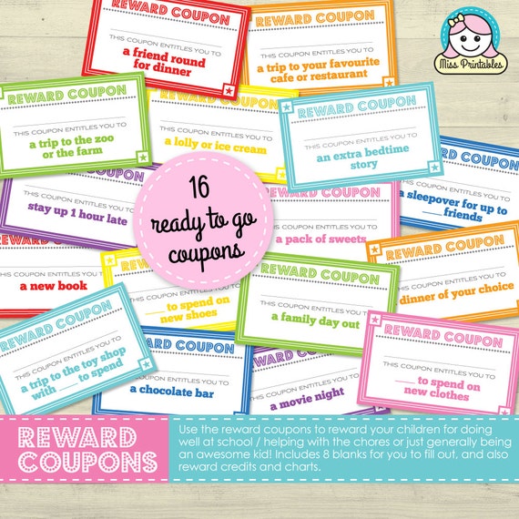 Children's reward coupons