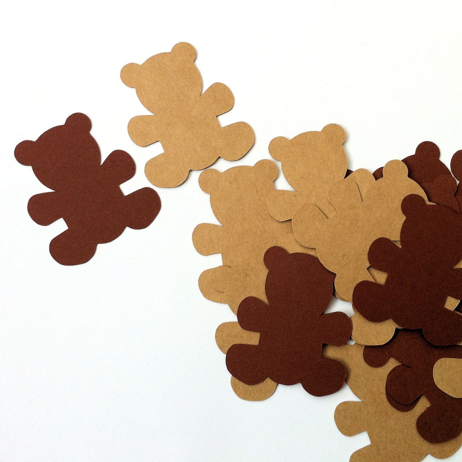 Teddy Bear shape embellishments die cuts. Baby shower teddy