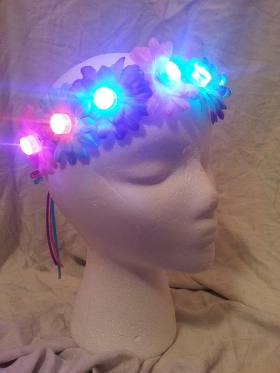 Items similar to LED Daisy Headbands, Rave Bra, Rave Outfits, Rave