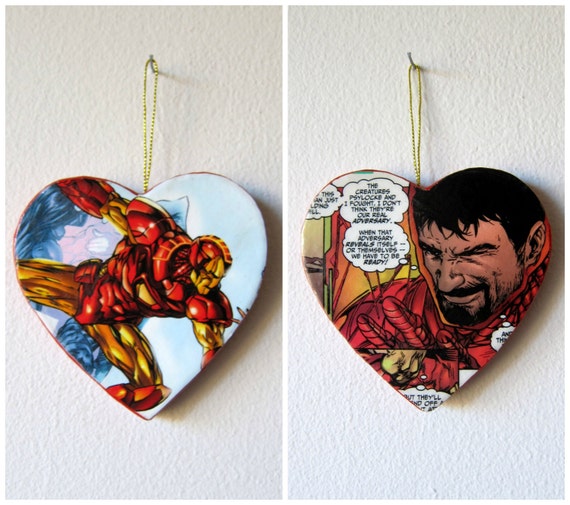 Tony Stark / Iron Man -- One of a Kind Double Sided Comic Book Ornament