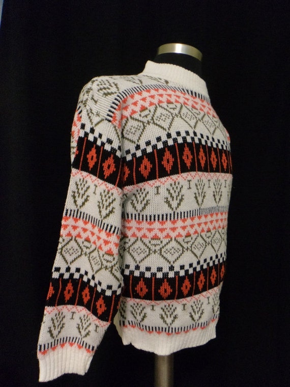 70s Sweater Men's Vintage Sweater Nerd Sweater Size: