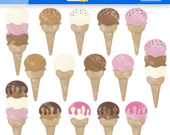 Ice Creams Digital Clipart for Instant Download. Ice Cream Clip Art. Ice Cream Clipart. Icecream Vector. Commercial Use. Jpeg, Png, Eps, Pdf
