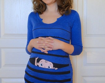 peekaboo maternity shirt