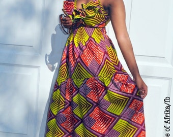 Items similar to Mini Dress in African Fabric on Etsy