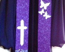 Popular items for purple clergy stole on Etsy