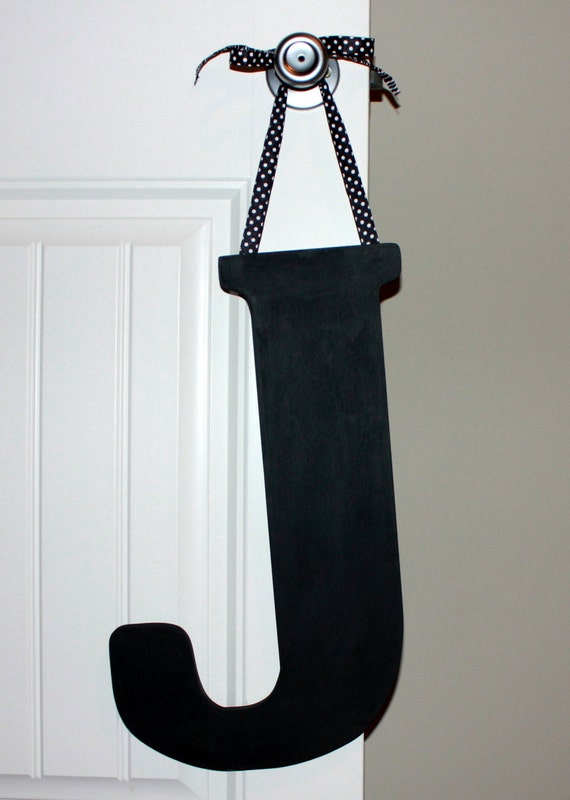 Items similar to Chalkboard Initial Door Hanging on Etsy