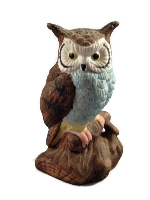 Collectible Enesco Owl Figurine Vintage 1970s by DerBayzVintage