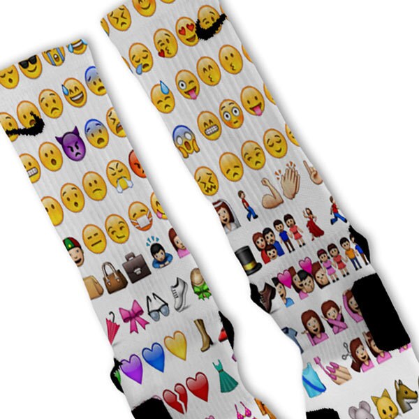 Emoji Customized Nike Elite Socks by FreshElites on Etsy
