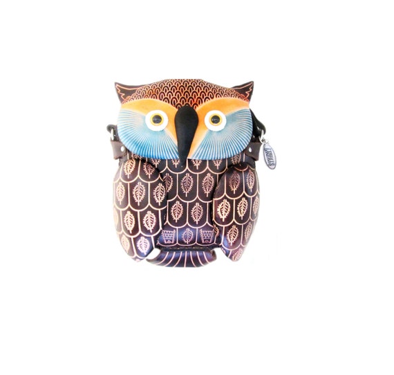 Teen Girls - Owl Shoulder Bag - Leather Bag - Leather Crossbody Bag ...