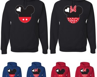 mickey minnie couple hoodies