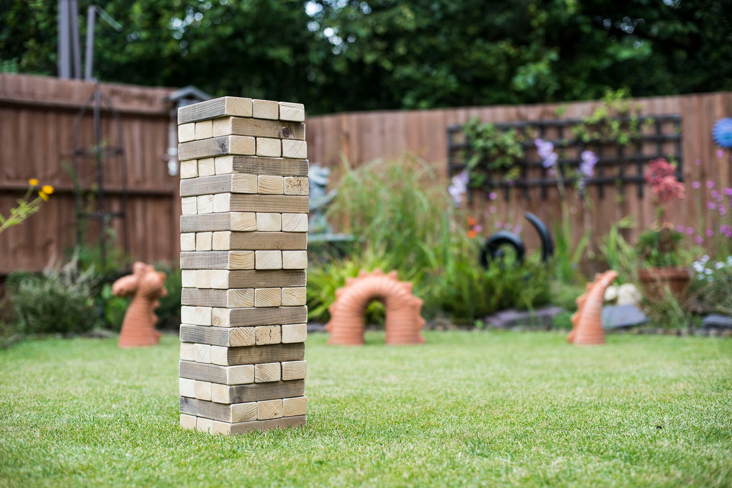 Brick Stacking Game. Twotone Bricks. Great for the Garden in