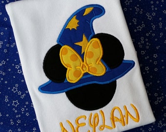 Minnie Mouse Wizard Hat Tank, Infant, toddler, girls, women, Disney custom boutique clothing for hollywood studio, fantasia