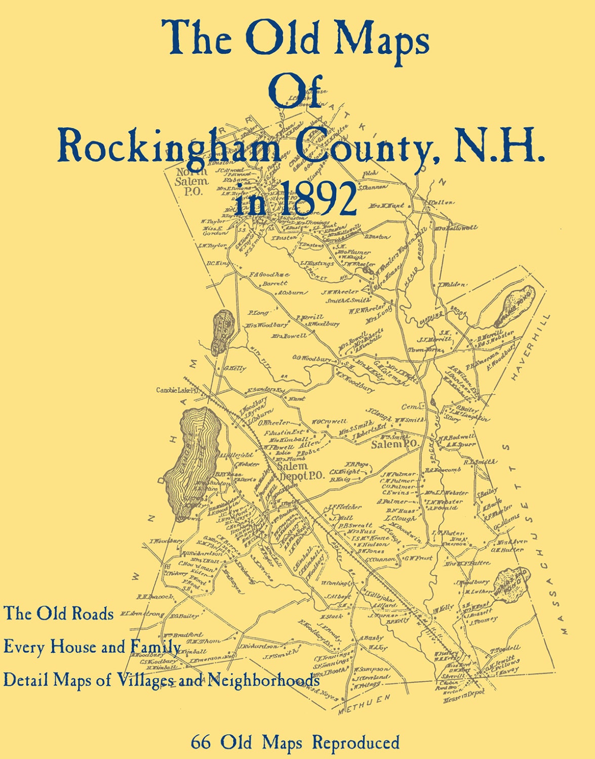 The Old Maps of Rockingham County New Hampshire in 1892
