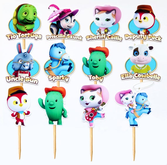 Items similar to 12 Sheriff Callie's Wild West Birthday Party Cupcake