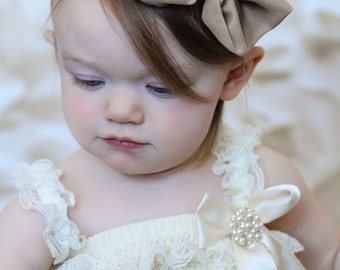 U CHOOSE COLOR Chiffon hair bow Headband Shabby Chic vintage fabric know bow baby headband