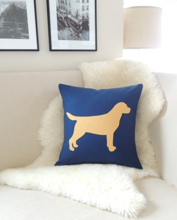 yellow labrador pillow