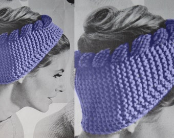 Vintage headband knitted earcover WINTER headband crochet ...
