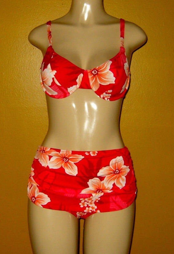 Supportive Bikini Top and Ruched Skirt Bikini Bottom.Skirt