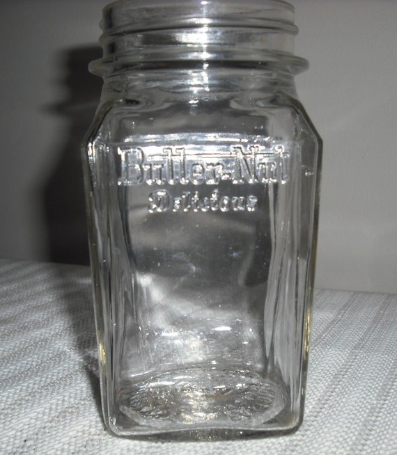 Vintage ButterNut Delicious Square Pint Coffee Jar. Paxton