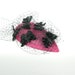 Pink and Black Veiled Fascinator - 'Black Butterflies'