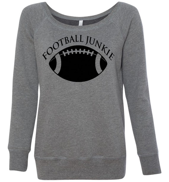 Items similar to Womens Off Shoulder Sweatshirt. Football Junkie ...