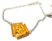 Grilled Cheese Necklace, Miniature Food Jewelry, Polymer Clay Sandwich, Grilled Cheese Jewelry