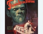 Frankenstein Boris Karloff Rare Poster Frankenstein Boris Karloff Rare Poster