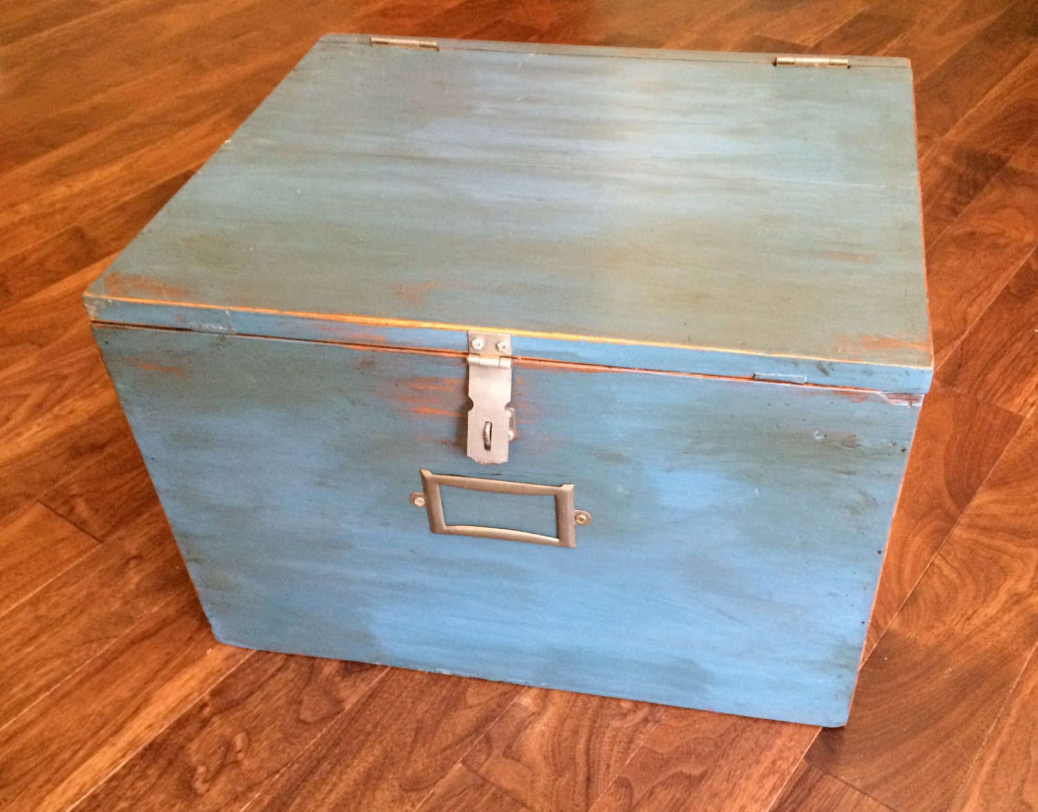 Beautiful wooden hanging file box