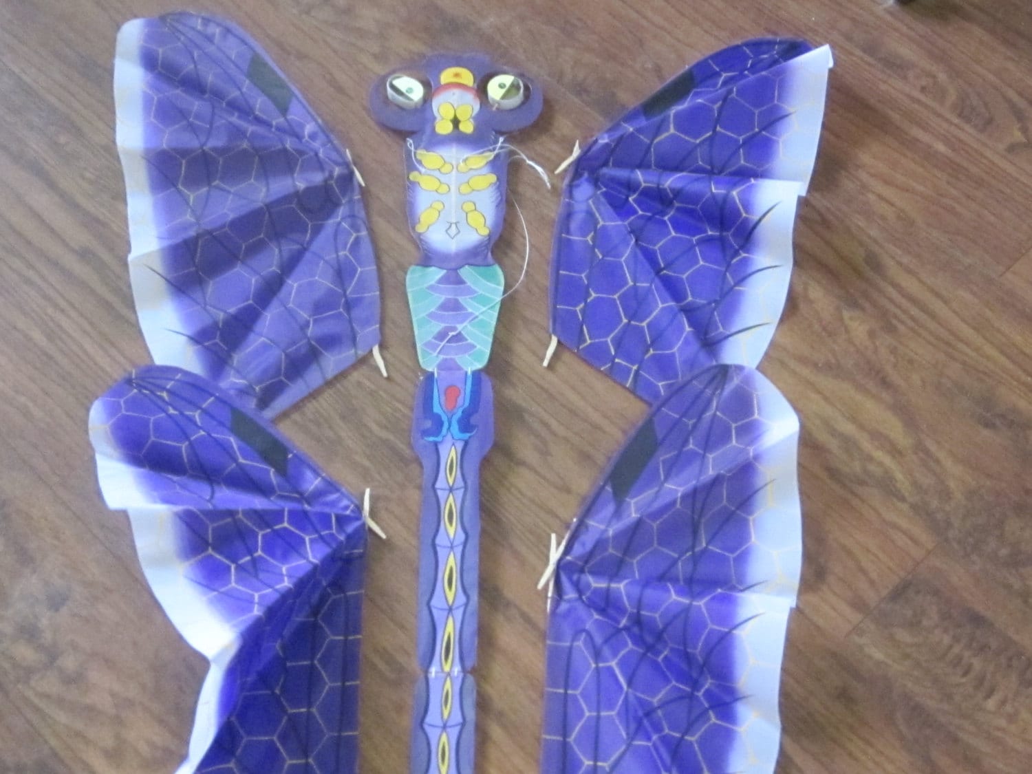 Vintage Chinese Handmade Silk and Bamboo Kite in Original Box