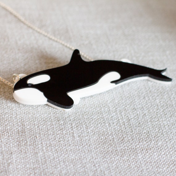 Whale necklace orca necklace killer whale by finestimaginary