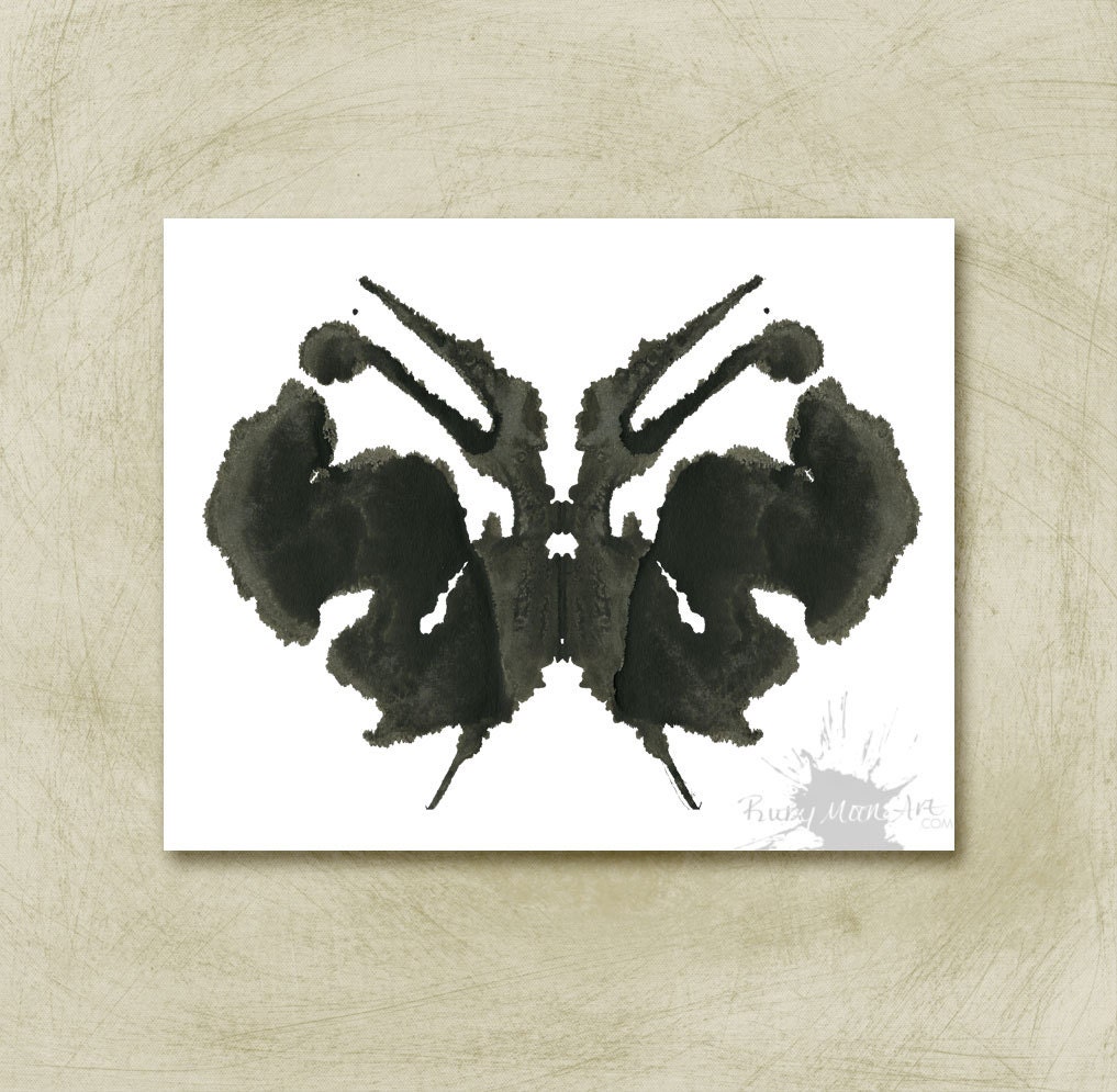 Rorschach Ink Blot Art print no 27 by RubyMoonDesigns on Etsy