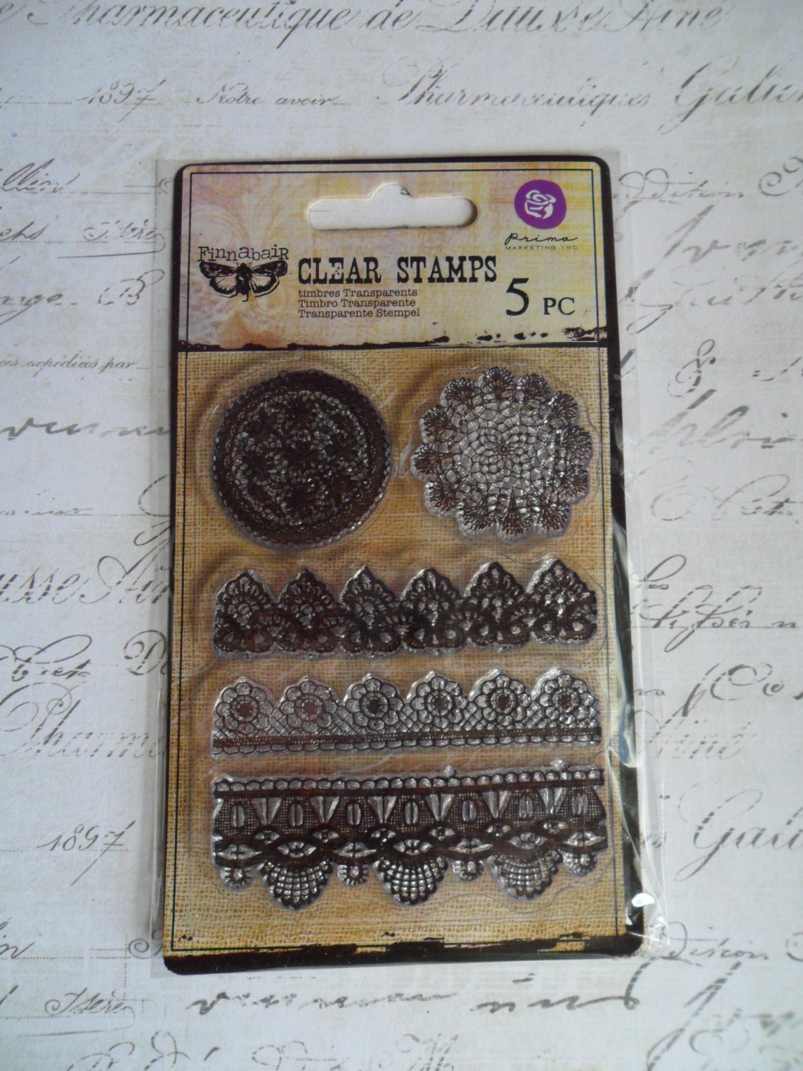 Prima Clear Cling Stamps Finnabair Collection Vintage