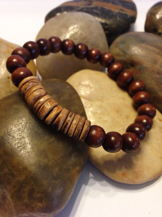 Men's Braceletbeaded stretch wooden bracelet