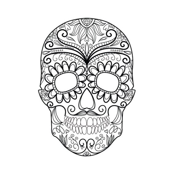 Mexican day of the dead temporary tattoo by 