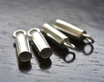Bali Sterling Silver Cord End for 1.5 to 2mm Cord : 4 pc