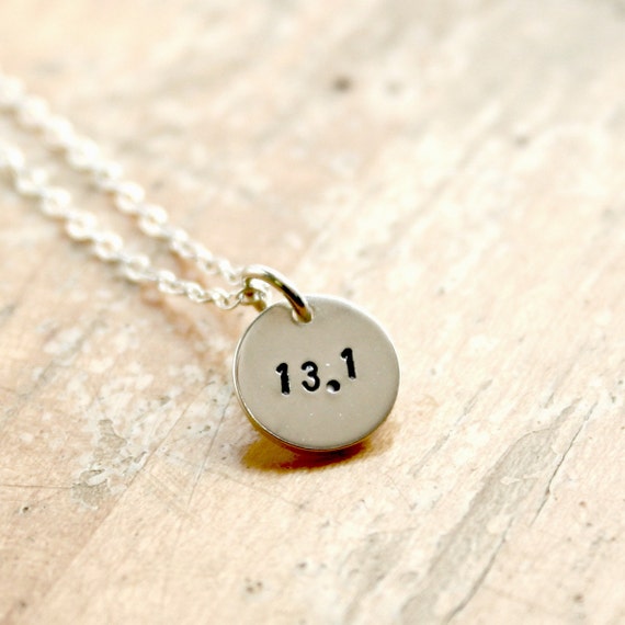 Small sterling silver 13.1 necklace hand stamped by JustJaynes