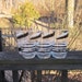 Seven Vintage Beverage Glasses - Black and White Retro