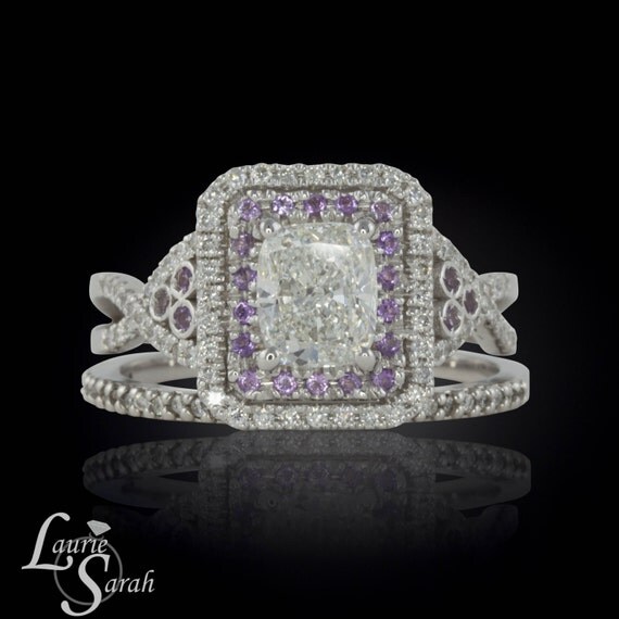 1.25 carat Rectangle Cushion Cut Diamond by LaurieSarahDesigns