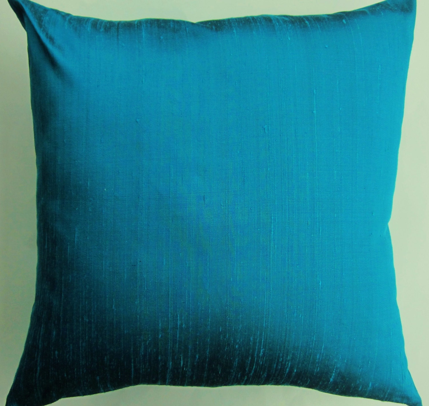 Turquoise Pillow Cover Turquoise Silk Throw by sassypillows